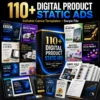 Digital Product Ads Template Vault — 110+ Canva Static Ad Templates
