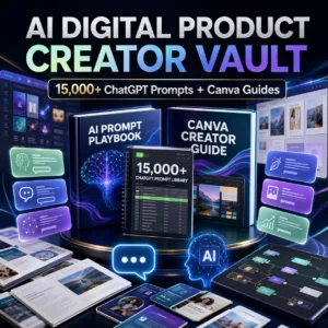AI Digital Product Creator Vault — 15,000+ ChatGPT Prompts + Canva Guides