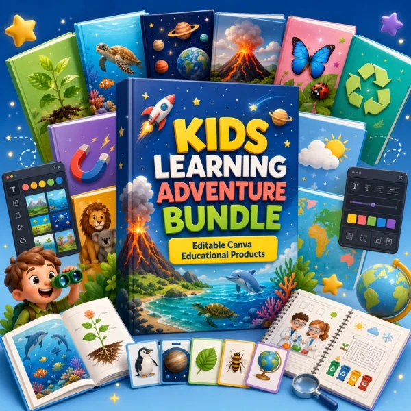 Kids Learning Adventure Bundle — Editable Canva Educational Products